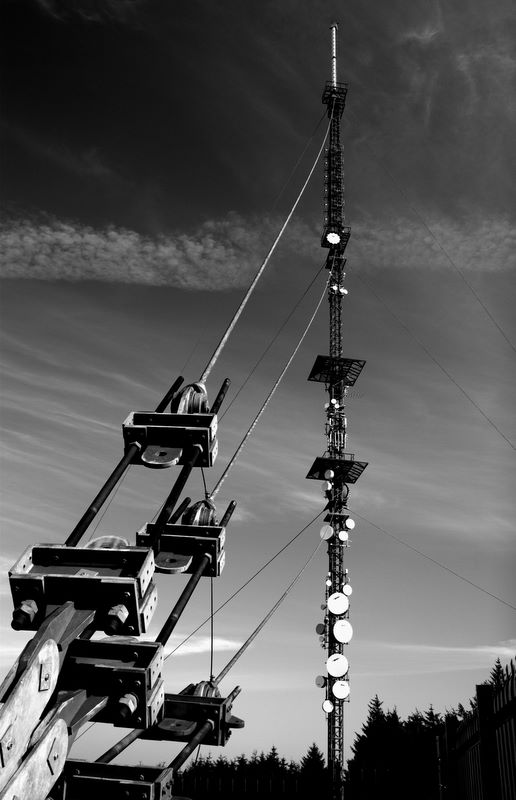 Tensile Strength: Transmission mast on Three Rock Mountain, South County Dublin, Ireland.