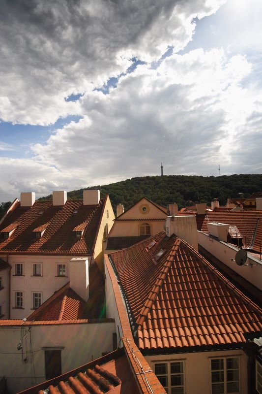 Tiles: Roof tops in Prague, Czech Republic.