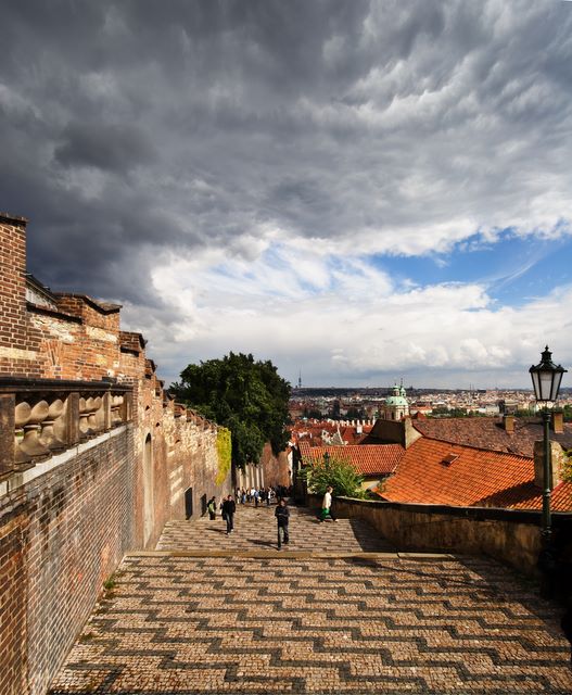 Mosaic: Steps close to the castle, Prague, Czech Republic.