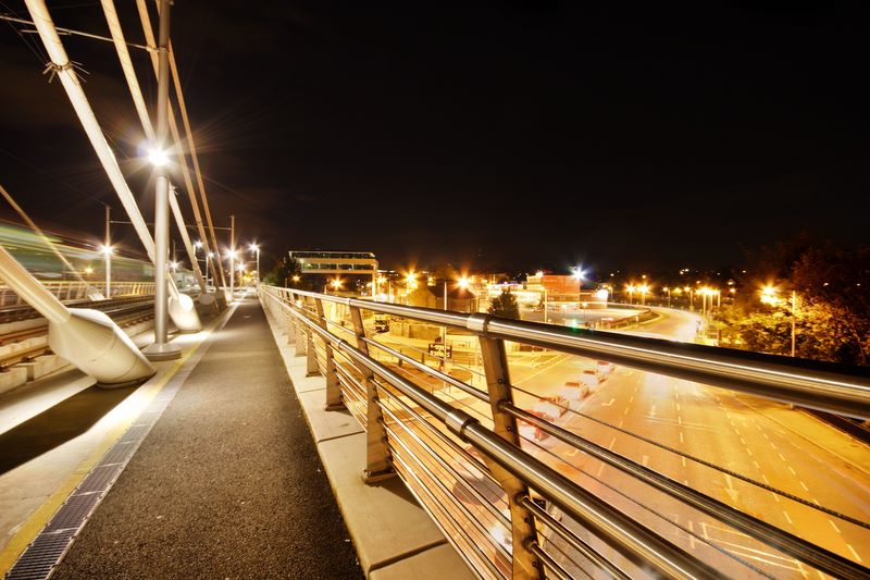 William Dargan Luas Bridge: Taney Cross, Dundrum, Dublin, Ireland.