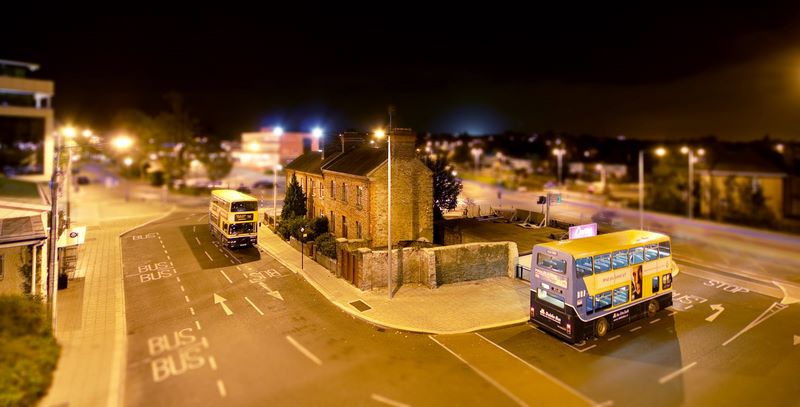 Dundrum - a small town in Dublin: View from William Dargan Luas Bridge of Dundrum, Dublin, Ireland.